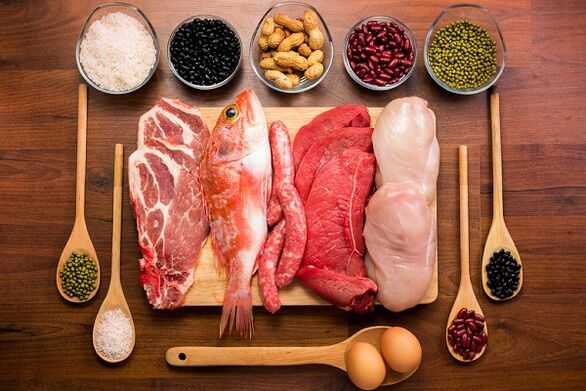 gaļa un zivju produkti ir norādīti uz prostatītu
